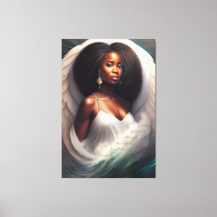 Med din afrikanska amerikanska ängelskript canvastryck