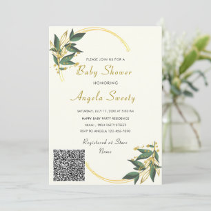 Med din QR-kod Baby Shower Inbjudansexempel