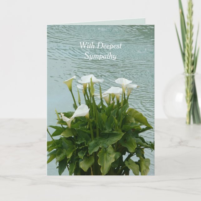 Med djup sympati, Calla Lilies Kort (Framsida)