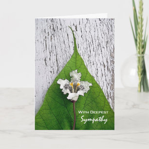 Med djup sympati Catalpa Blommar och Löv Kort