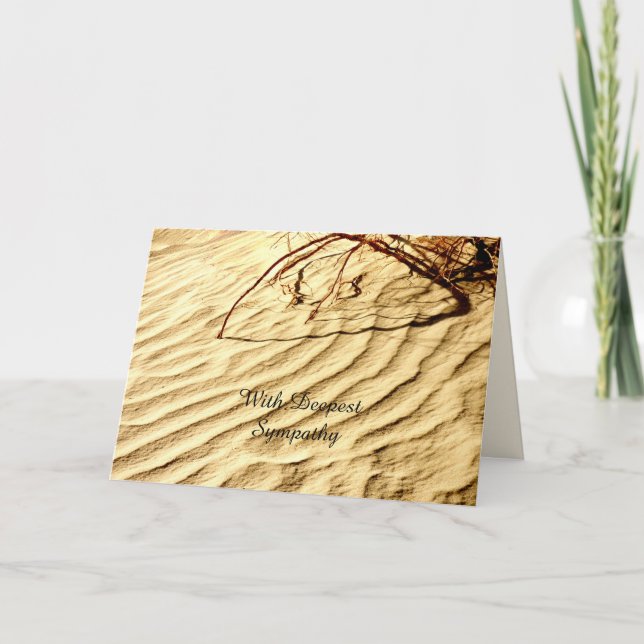 Med djup sympati, Desert Sand Hälsning Kort (Framsida)