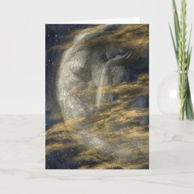 Med djup sympati för din förlust - Måne Kort (Framsida)