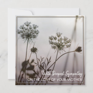 Med djup sympati för förlusten av Mor