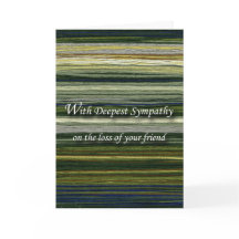 Med djup sympati, förlorad vän, trådar