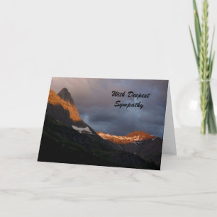 Med djup sympati, Glacier Sunrise, kondoleans Kort