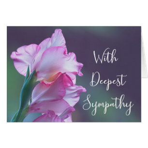 Med djup sympati Gladiolus Hälsningskort