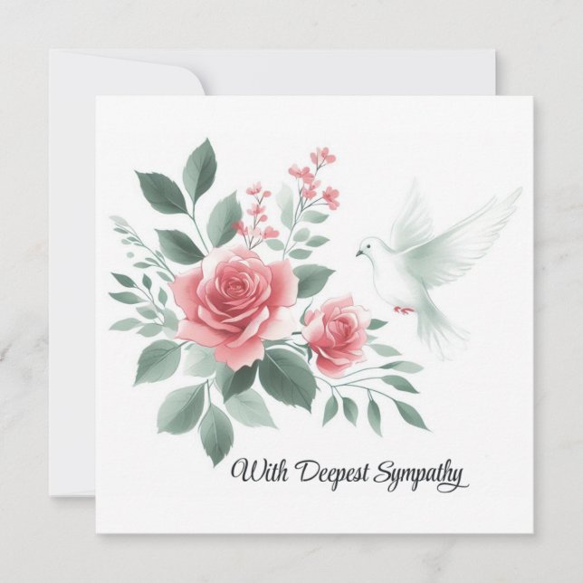 Med djup sympati julkort (Framsida)