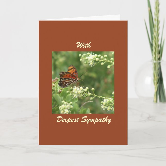 Med djup sympati, Orange Butterfly Kort (Framsida)