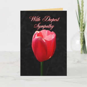 Med djup sympati Red Tulip Kort