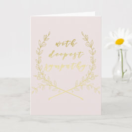 Med djup sympati - Rosa kondoleans Kort