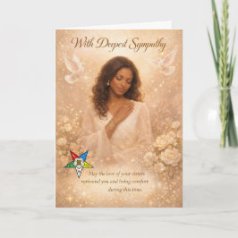 Med djupaste sympati — Order of the Eastern Star  Kort