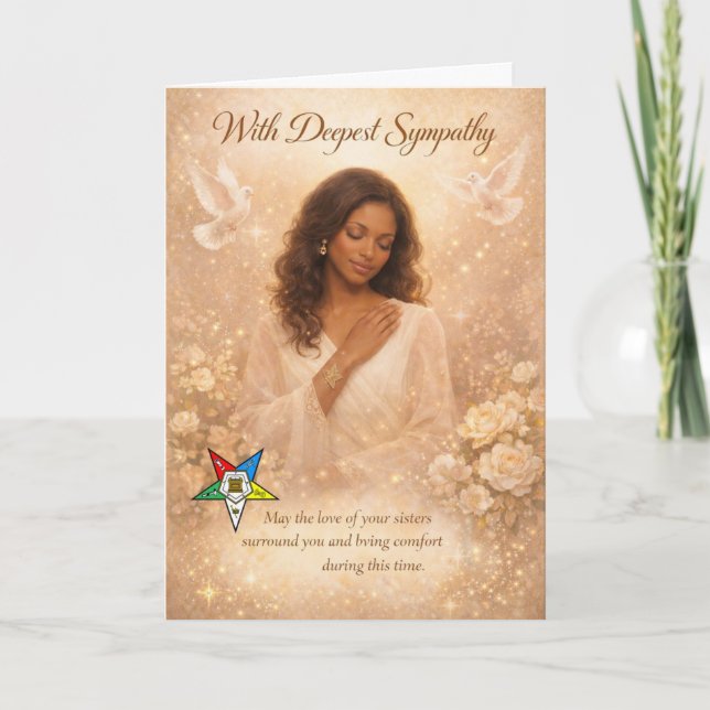 Med djupaste sympati — Order of the Eastern Star  Kort (Framsida)