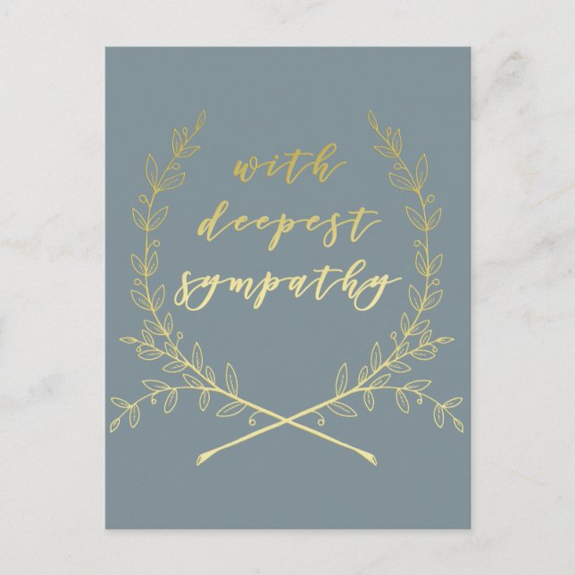 Med djupaste sympati Postkort Vykort (Framsida)