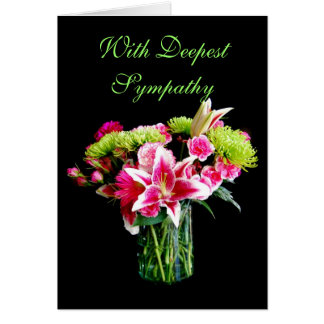 Med djupaste sympati, Stargazer Lily Bouquet Hälsningskort