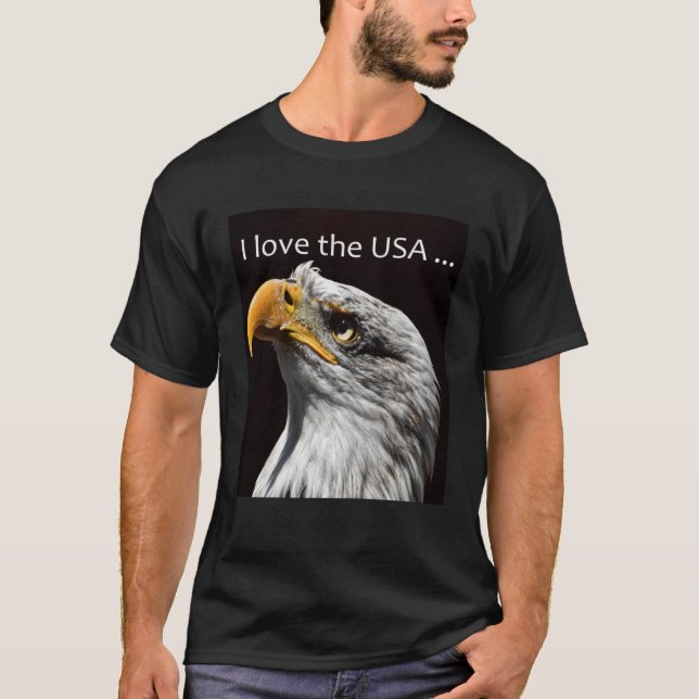 med Eagle Kärlek Animal Eagl T Shirt (Framsida)