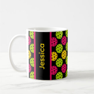 Med egen namn-pickleball kaffemugg