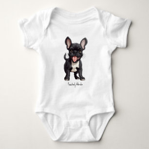 🐶Med egen text, Frenchie-valp T Shirt