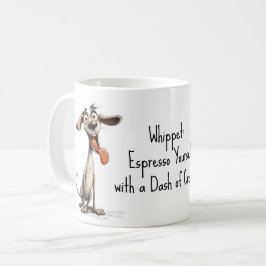 Med egen text, 🐶galen 🤪 whippet kaffemugg