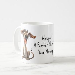 Med egen text, 🐶galen 🤪 whippet kaffemugg