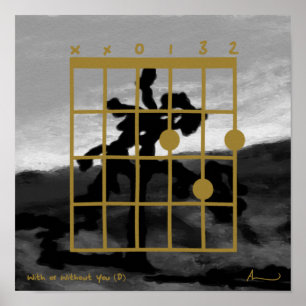 Med eller utan dig (D) Poster