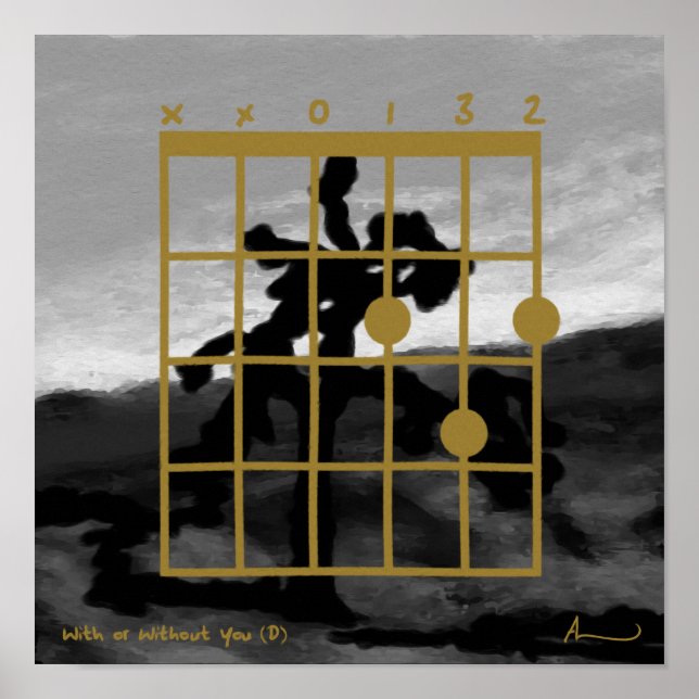Med eller utan dig (D) Poster (Framsidan)