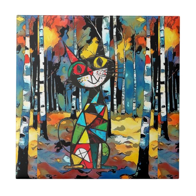 Med en Abstrakt Kinda Day Kakelplatta (Framsidan)