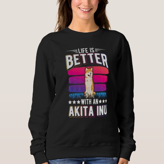 Med En Akita Inu T Shirt (Framsida)
