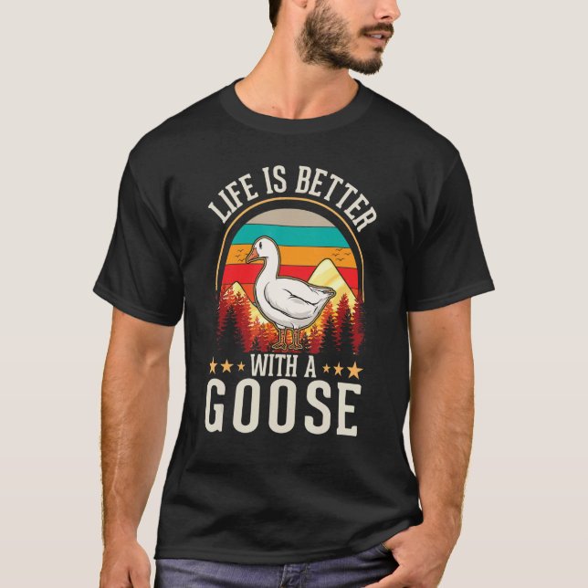 med en Goose Goose Farmer Geese T Shirt (Framsida)