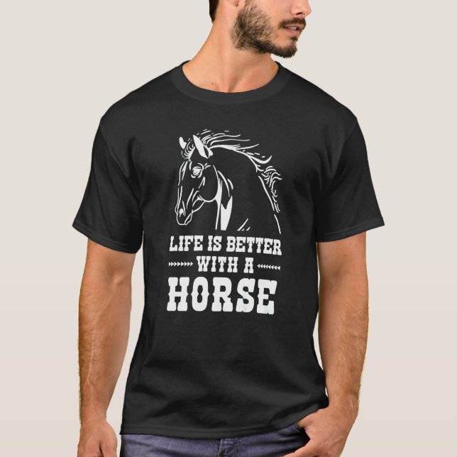 med en häst t shirt (Framsida)