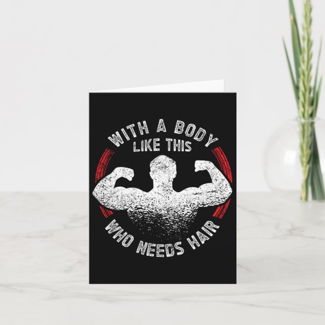 Med en kropp som den här vem behöver hår Flintskal Kort (Framsida)