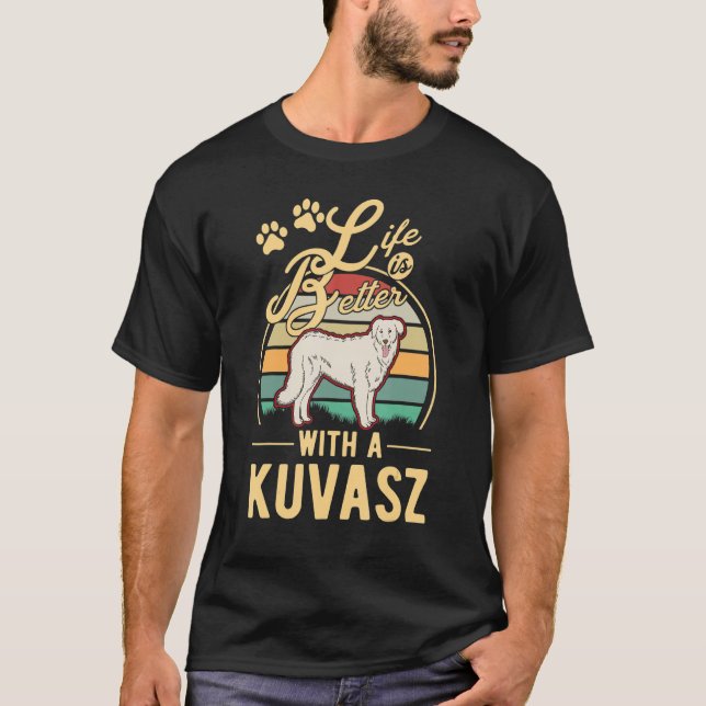 med en Kuvasz ungersk Kuvasz T Shirt (Framsida)