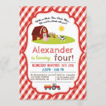 MED EN OINK, BAA, CLUCK, MOO FARM-FÖDELSEDAGSFEST