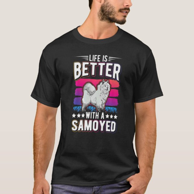 Med en samoyed t shirt (Framsida)