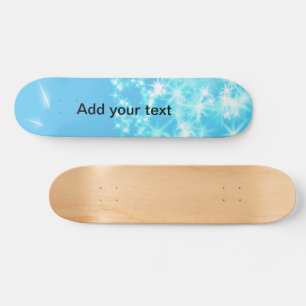 Med enkla himlar blå gnistra-stjärnor lägger du ti mini skateboard bräda 18,5 cm