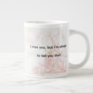 Med ett hjärtligt budskap saknar jag dig, Romantic Jumbo Mugg