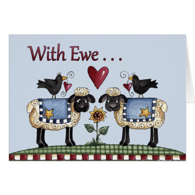 Med Ewe. . . Hälsningskort (Framsidan Horizontal)