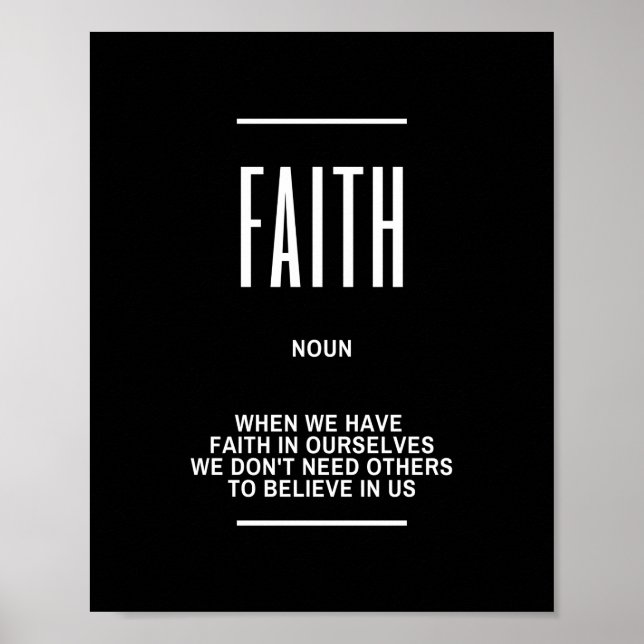 Med FAITH-inspirationsoffert Poster (Framsidan)