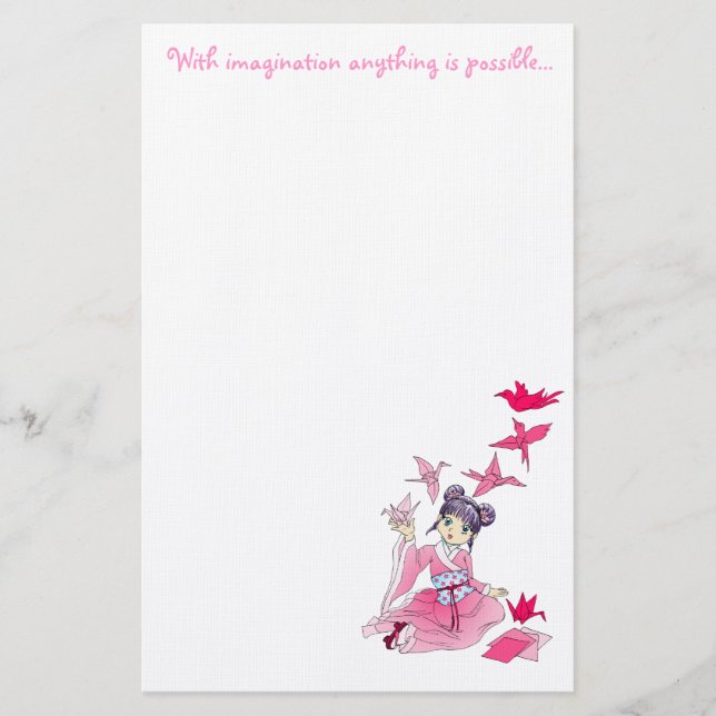 Med fantasi är något possien… brevpapper (Framsida)