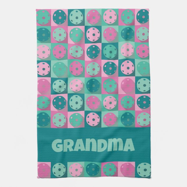 Med Fantastisk-betleball rosa 💗 och 💚 Kökshandduk (Vertikal)