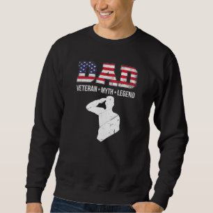 Med Färg av en amerikansk Flagga med HU Lång Ärmad Tröja