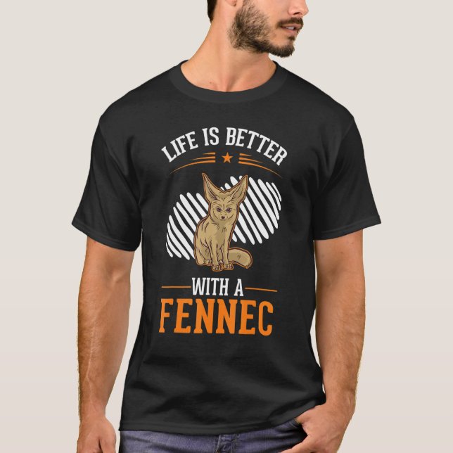 med Fennec Desert Fox Fennec T Shirt (Framsida)
