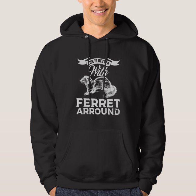 Med Ferret Women Manar te Hoodie (Framsida)