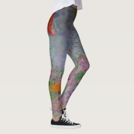 Med fiskstrumpbyxor leggings