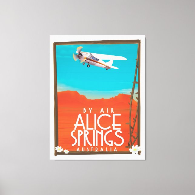 Med flyg - Alice Springs Australien Canvastryck (Framsida)