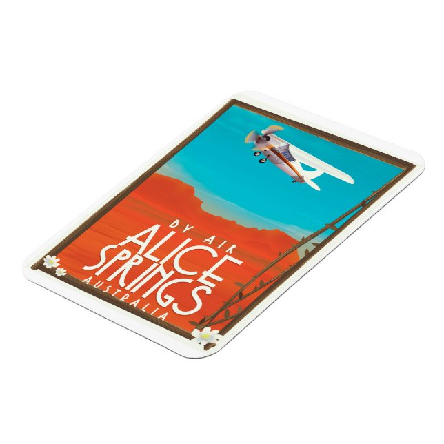 Med flyg - Alice Springs Australien Magnet (Vänstra Sidan)