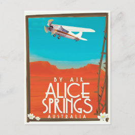 Med flyg - Alice Springs Australien Vykort