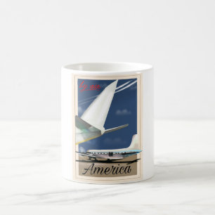Med flyg - Amerika Kaffemugg