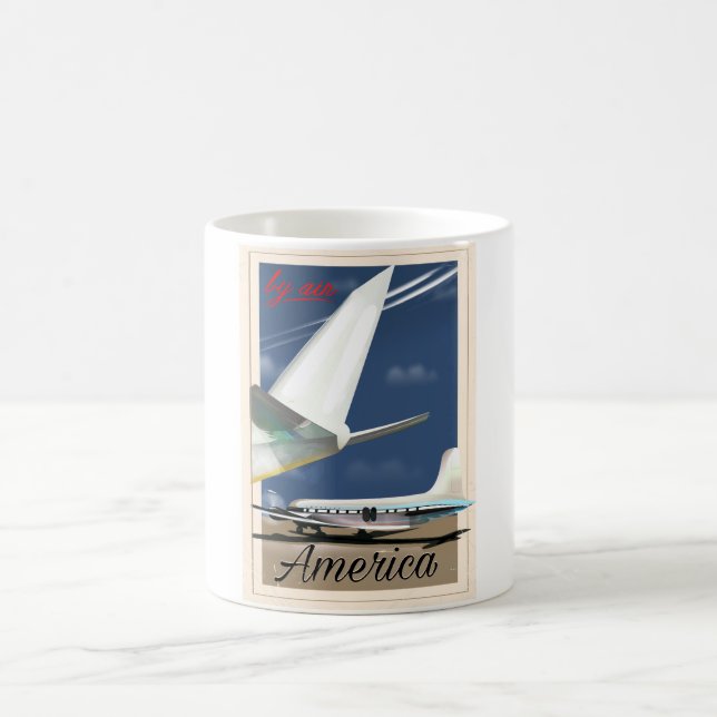 Med flyg - Amerika Kaffemugg (Center)