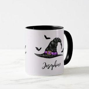 Med flyg Fladdermus och Namn Halloween Mugg