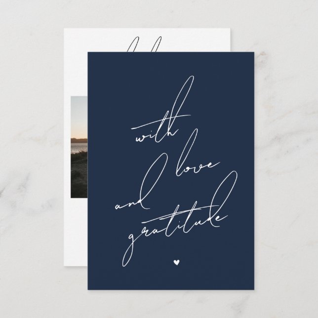 Med förhandsutskrivet meddelande om Kärlek och tac (Fram/baksida)